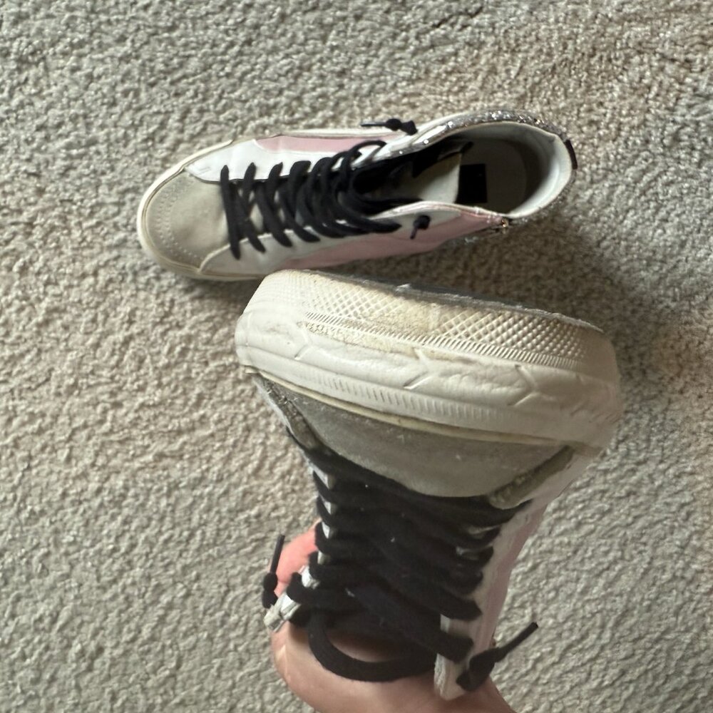 Slide Sneaker Golden Goose, Salmon Pink, Silver, Ice, White & Black - Picture 7 of 11